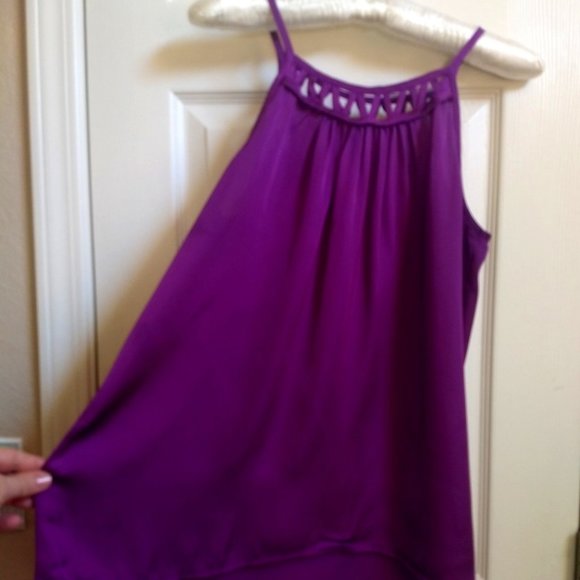 Bisou Bisou Tops - Bisou Bisou Purple Spaghetti Strap Tank Top XS